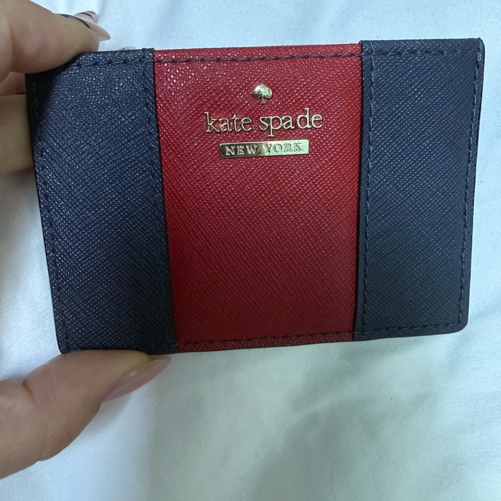 Kate Spade Black and Red Card Wallet